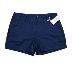 Vineyard Vines Women's 3.5" Every Day Chino Shorts Size 0 Dark Blue Stretch